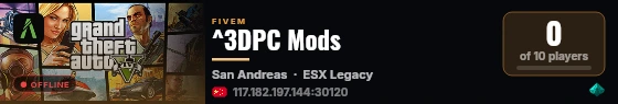 ^3DPC Mods live status badge
