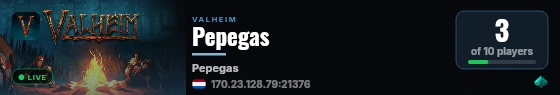 Pepegas live status badge