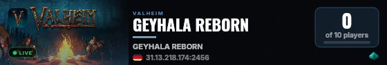 GEYHALA REBORN live status badge