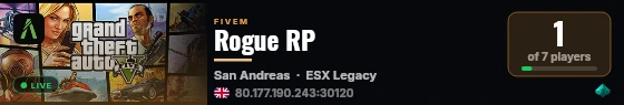 Rogue RP live status badge