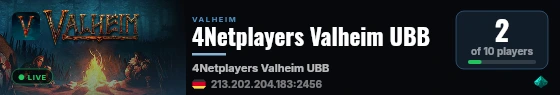 4Netplayers Valheim UBB live status badge