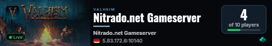 Nitrado.net Gameserver live status badge