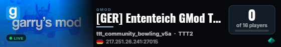 [GER] Ententeich GMod TTT live status badge