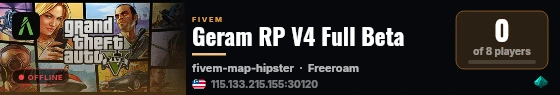 Geram RP V4 Full Beta live status badge