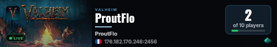ProutFlo live status badge