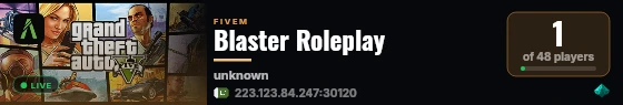 Blaster Roleplay live status badge