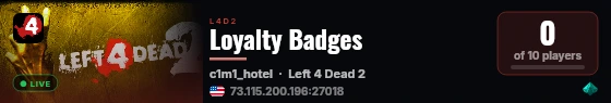 Loyalty Badges live status badge