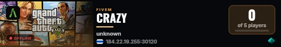 CRAZY live status badge
