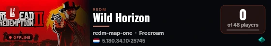 Wild Horizon live status badge