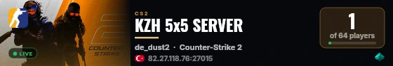 KZH 5x5 SERVER live status badge