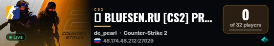 ➥ BLUESEN.RU [CS2] PROPHUNT #2 live status badge