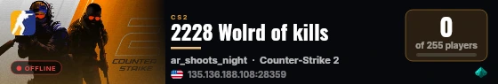 2228 Wolrd of kills live status badge