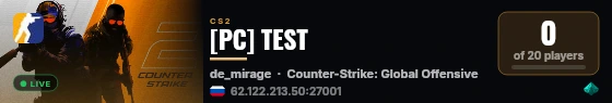 [РС] TEST live status badge