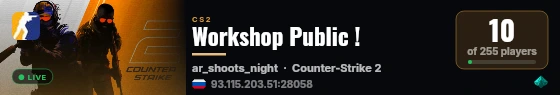 Workshop Public ! live status badge