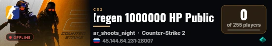 !regen 1000000 HP Public live status badge