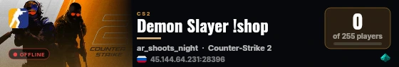 Demon Slayer !shop live status badge