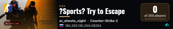 ?Sports? Try to Escape live status badge