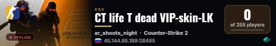 CT life T dead VIP-skin-LK live status badge