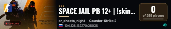 SPACE JAIL PB 12+ | !skin !KNIFE !GLOVES | live status badge