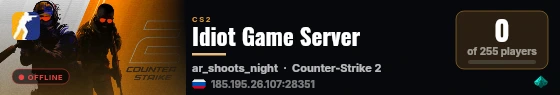 Idiot Game Server live status badge