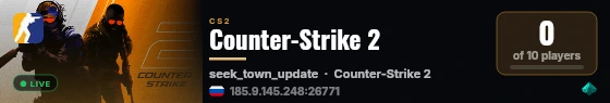 Counter-Strike 2 live status badge