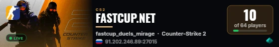 FASTCUP.NET live status badge