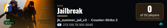 Jailbreak live status badge