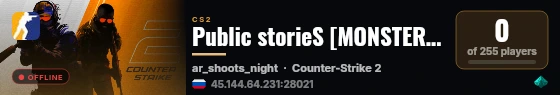 Public storieS [MONSTER MOD] live status badge