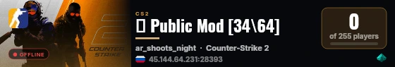 ➡️ Public Mod [34\64] live status badge