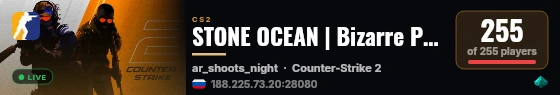 STONE OCEAN | Bizarre Publics live status badge