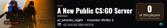 A New Public CS:GO Server live status badge