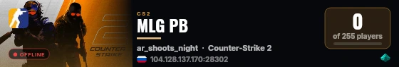 MLG PB live status badge