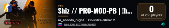 Shiz // PRO-MOD-PB | !bonus ~> Credits / !shop \ live status badge