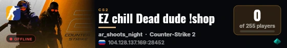 EZ chill Dead dude !shop live status badge