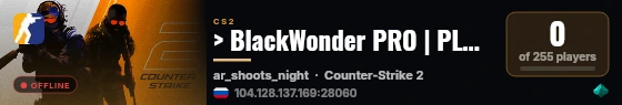> BlackWonder PRO | PLAGUE ESCAPE | !class Wars < live status badge