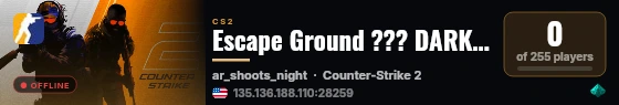 Escape Ground ??? DARK MOD live status badge