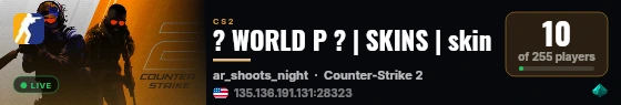 ? WORLD P ? | SKINS | skin live status badge