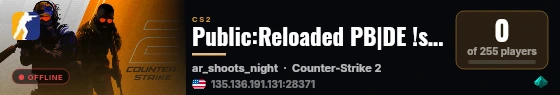 Public:Reloaded PB|DE !shop (Free Credits) live status badge