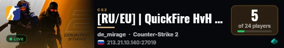[RU/EU] | QuickFire HvH | RapidFire & Nospread [NO FIX] live status badge