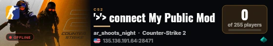 '>'> connect My Public Mod live status badge
