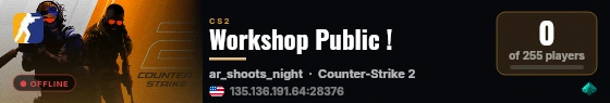 Workshop Public ! live status badge