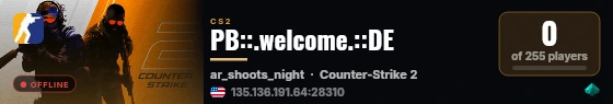PB::.welcome.::DE live status badge