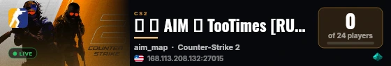 ★ ► AIM ● TooTimes [RU] | Redline Deagle USP AWP live status badge
