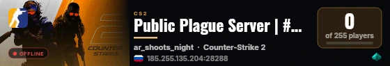 Public Plague Server | #2 | !skin !knife !agents | [EVENT 20:30] live status badge