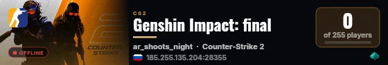 Genshin Impact: final live status badge