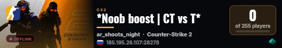*Noob boost | CT vs T* live status badge