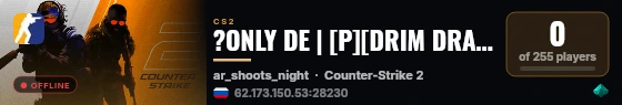 ?ONLY DE | [P][DRIM DRAGON][P] | [!skin !knife !gloves] live status badge