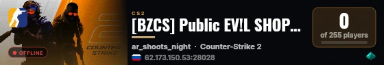 [BZCS] Public EV!L SHOP|HLX live status badge
