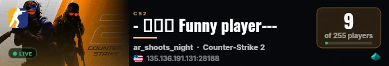 - 🟢🟢🟢 Funny player--- live status badge