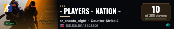 - PLAYERS - NATION - live status badge